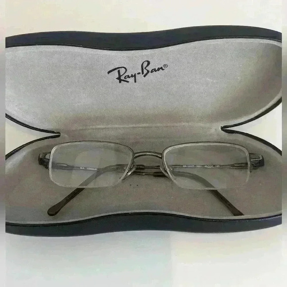 Ray-Ban Eyeglasses RB 1002T 3001 Titanium Gunmetal Half Rim Frame 45[]17 120 - Picture 3 of 9
